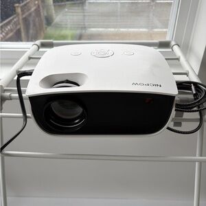 NiPow Mini Projector in White and Black